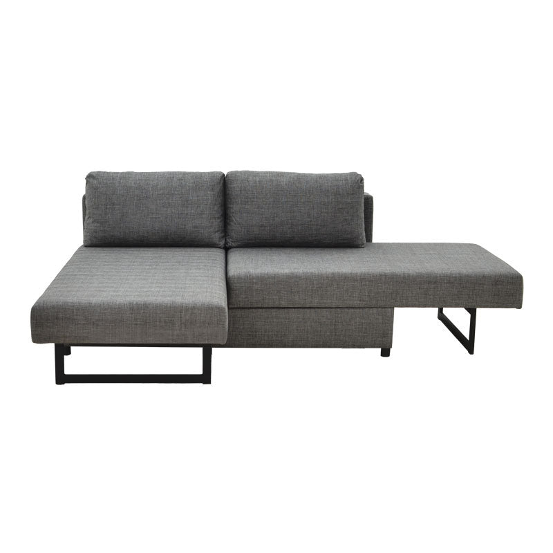 Polymorphic sofa-bed Defry pakoworld charcoal fabric 230x165x72cm