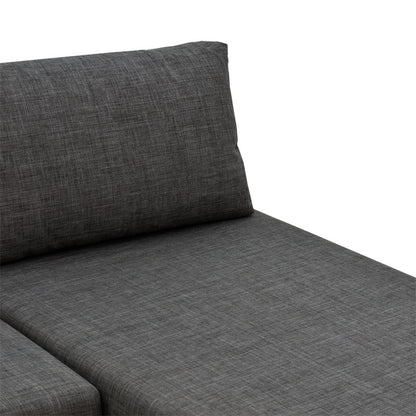 Polymorphic sofa-bed Defry pakoworld charcoal fabric 230x165x72cm