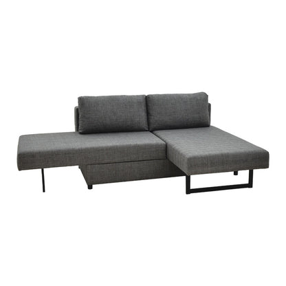 Polymorphic sofa-bed Defry pakoworld charcoal fabric 230x165x72cm