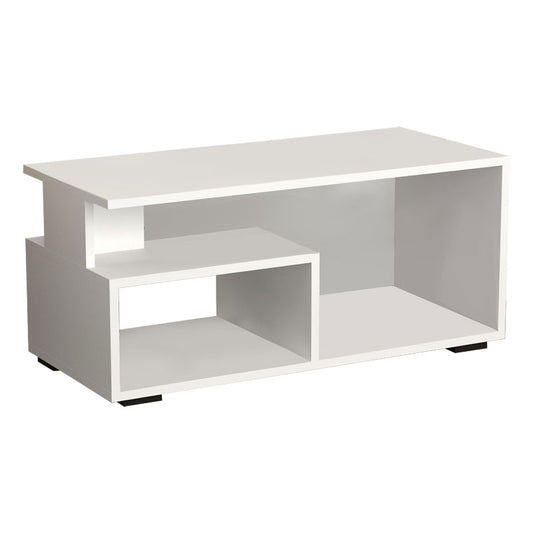 Coffee table Nellie pakoworld in white color 90x45x45cm