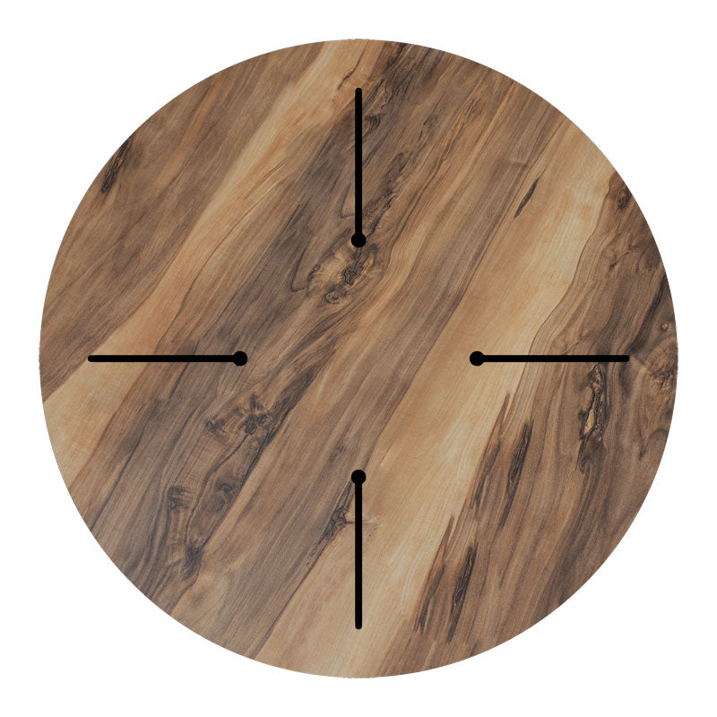 Table top Noble pakoworld HPL walnut Φ60cm, 12mm thick