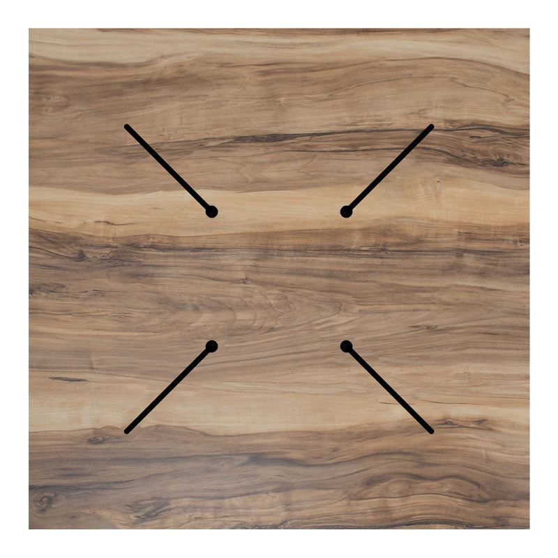 Table top Noble pakoworld HPL walnut 69x69cm thickness 12mm