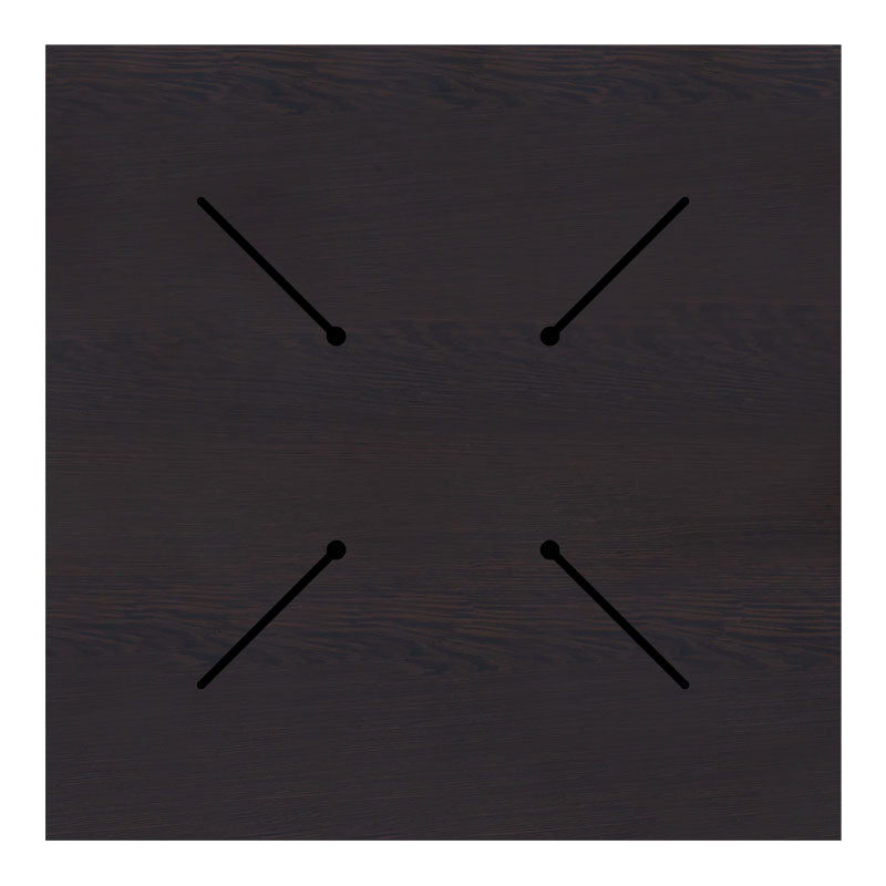 Table top Portico pakoworld HPL wenge 69x69cm 12mm thick