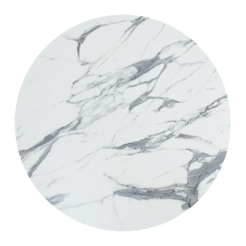 Solace pakoworld Werzalit white marble table top Φ60cm, 25mm thick