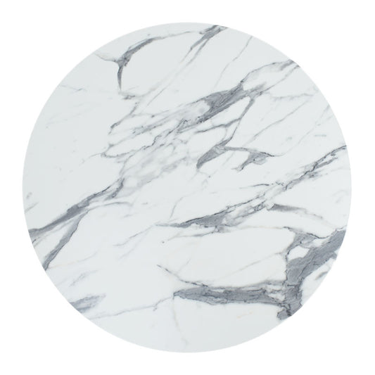 Solace pakoworld Werzalit white marble table top Φ60cm, 25mm thick