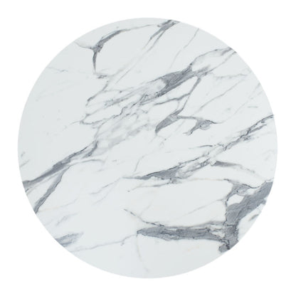 Solace pakoworld Werzalit white marble table top Φ70cm, 25mm thick