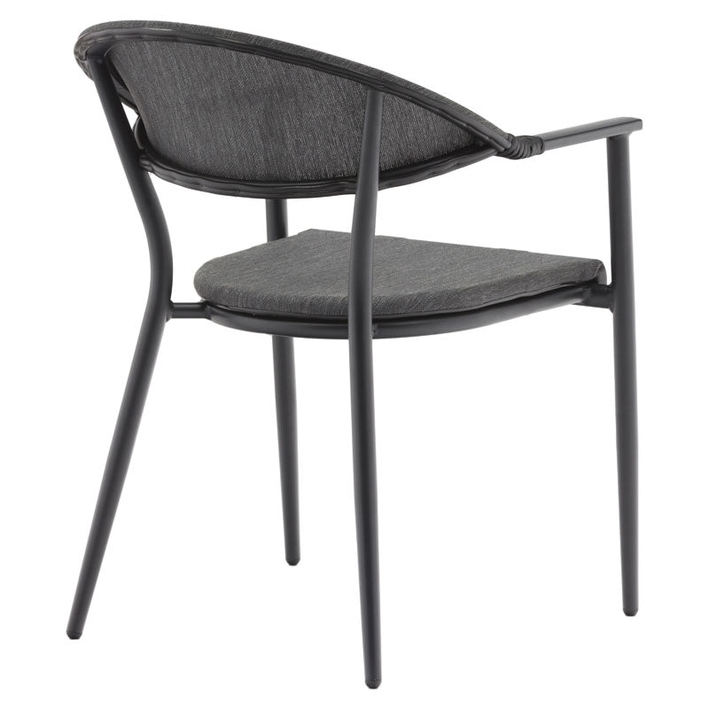 Armchair Pino pakoworld aluminum black-black textilene