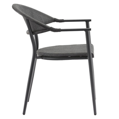 Armchair Pino pakoworld aluminum black-black textilene