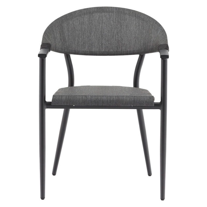 Armchair Pino pakoworld aluminum black-black textilene