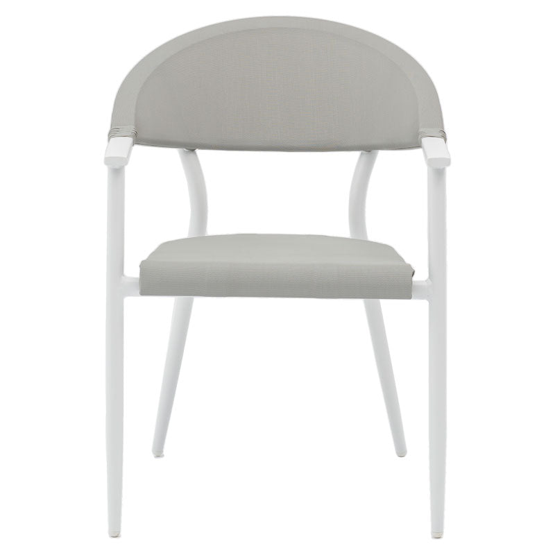 Armchair Pino pakoworld aluminum white-textilene gray