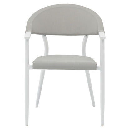 Armchair Pino pakoworld aluminum white-textilene gray