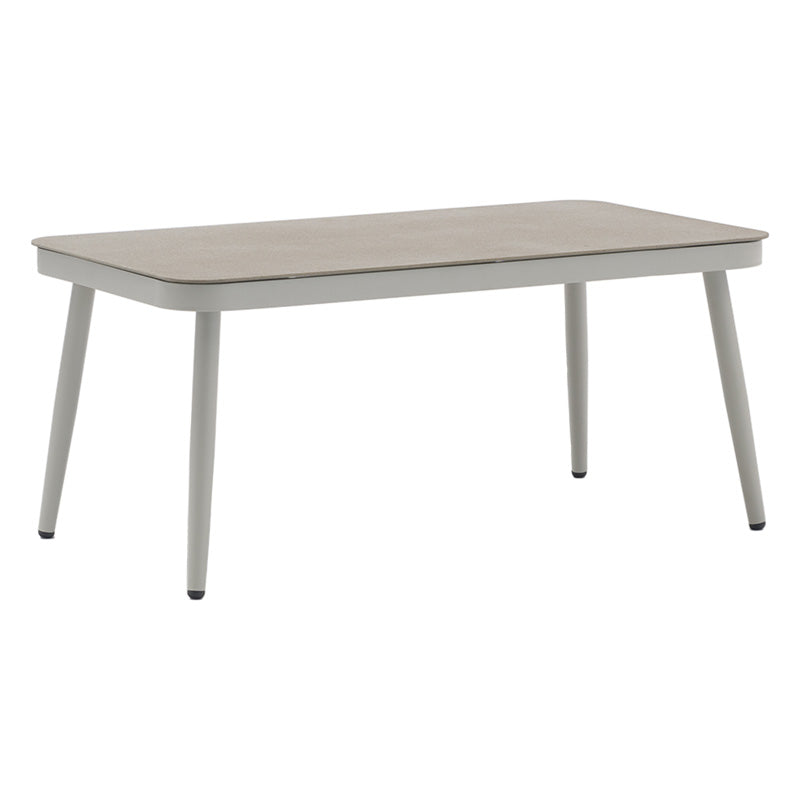 Lounge Moritz pakoworld set of 4 pcs aluminum gray-textilene gray-beige cushion