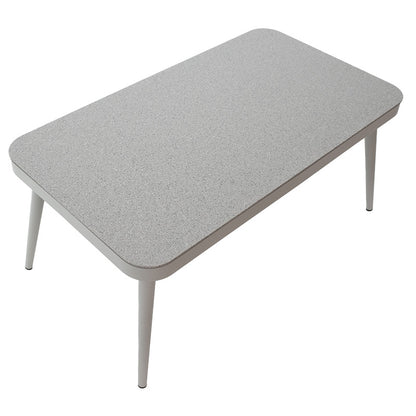 Lounge Moritz pakoworld set of 4 pcs aluminum gray-textilene gray-beige cushion