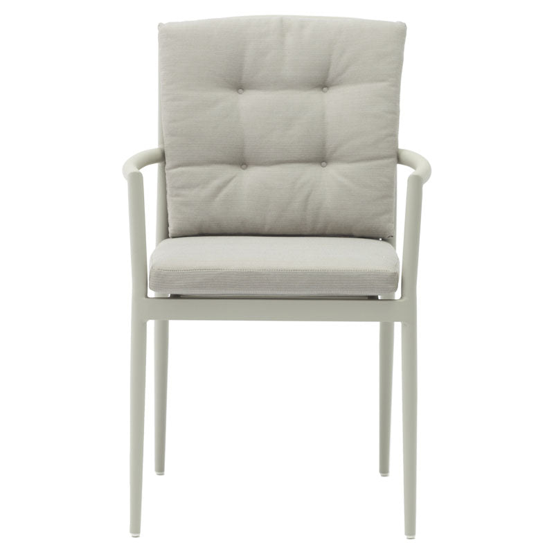 Armchair Moritz pakoworld aluminum gray rope-beige cushion