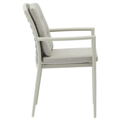 Armchair Moritz pakoworld aluminum gray rope-beige cushion