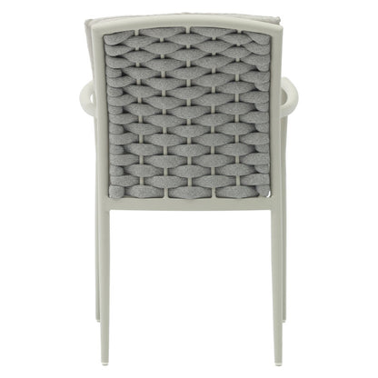 Armchair Moritz pakoworld aluminum gray rope-beige cushion