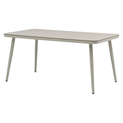 Table Ecco pakoworld aluminum grey-glass beige 160x90x75cm