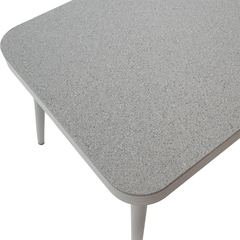 Table Ecco pakoworld aluminum grey-glass beige 160x90x75cm