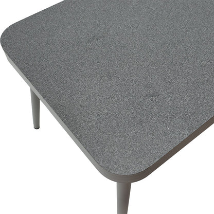 Table Ecco pakoworld aluminum anthracite-glass gray 160x90x75cm