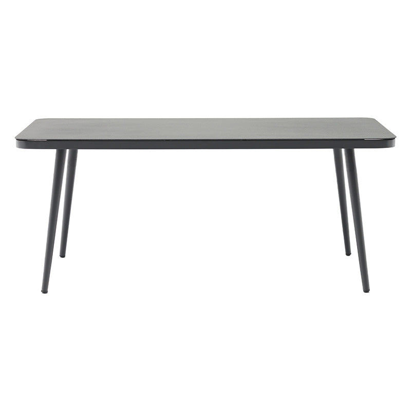 Table Ecco pakoworld aluminum anthracite-glass gray 160x90x75cm