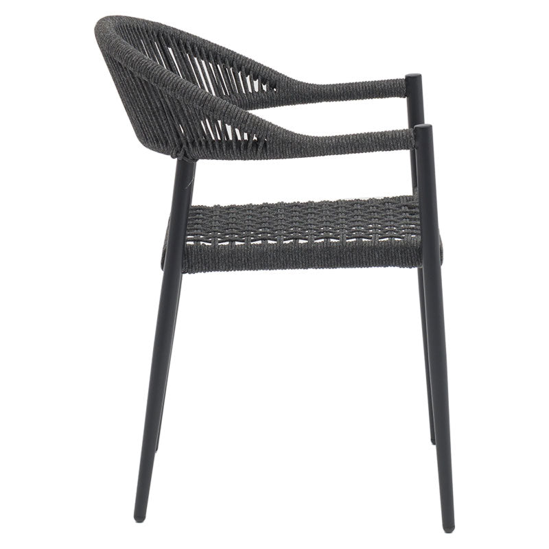 Armchair Freiburg pakoworld aluminum dark grey-PP grey