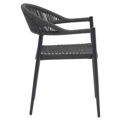 Armchair Freiburg pakoworld aluminum dark grey-PP grey