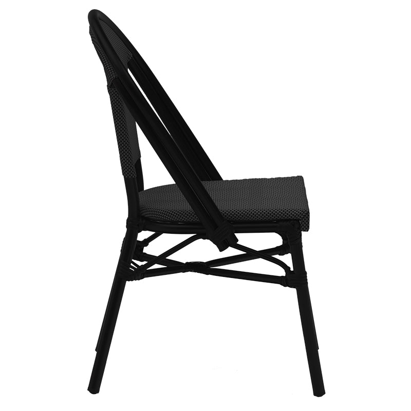 Chair Paris pakoworld aluminum black-textilene black