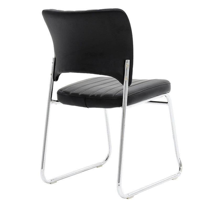 Visitor chair Amelia pakoworld PU black-chrome leg