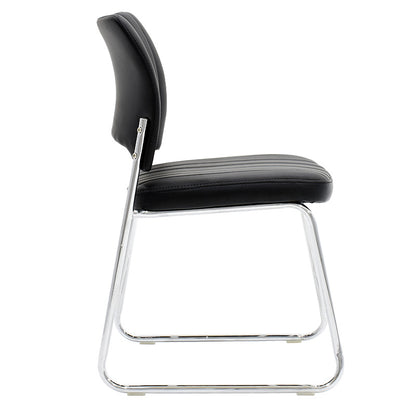 Visitor chair Amelia pakoworld PU black-chrome leg