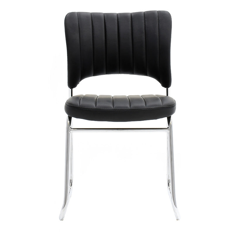 Visitor chair Amelia pakoworld PU black-chrome leg