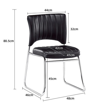 Visitor chair Amelia pakoworld PU black-chrome leg