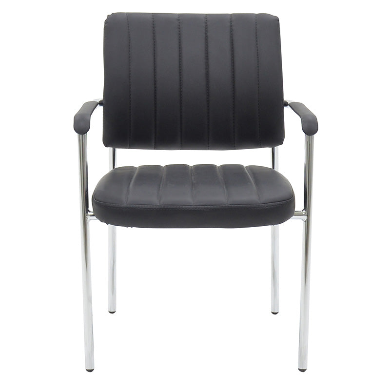 Lifelong pakoworld PU guest chair black-chrome leg