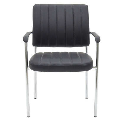 Lifelong pakoworld PU guest chair black-chrome leg