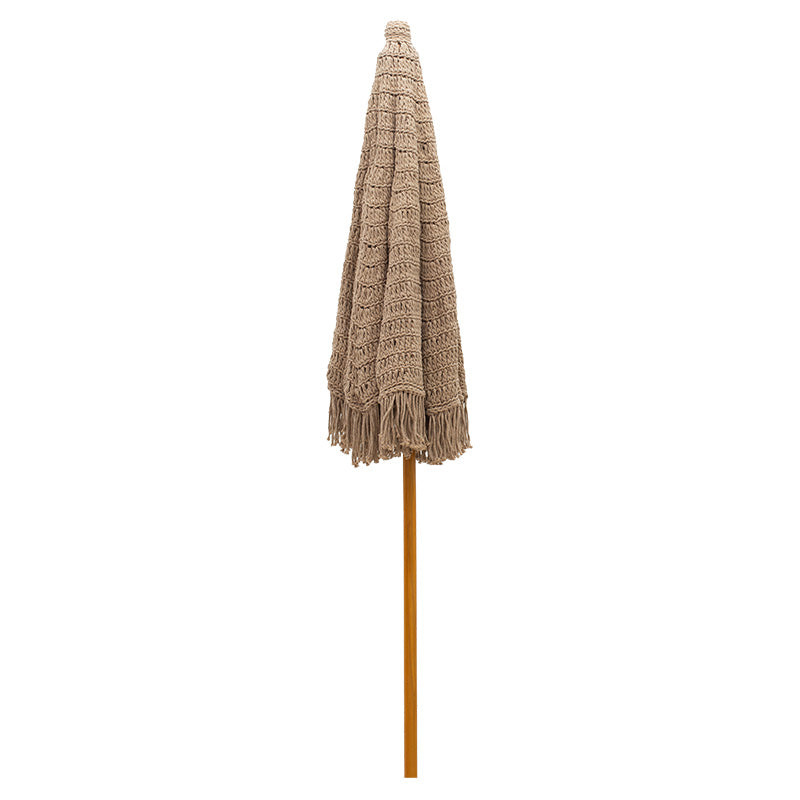 Professional umbrella Renny pakoworld beige macrame - beech wood Φ2.5me