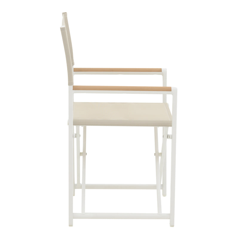 Director's chair Mabu pakoworld white aluminum 56x48x86cm