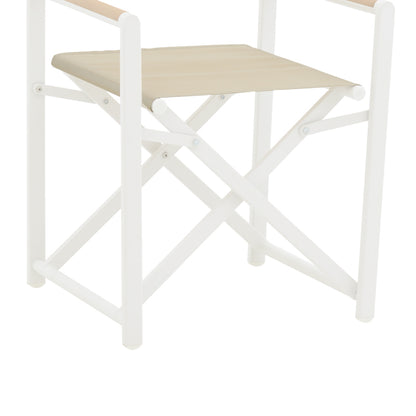 Director's chair Mabu pakoworld white aluminum 56x48x86cm