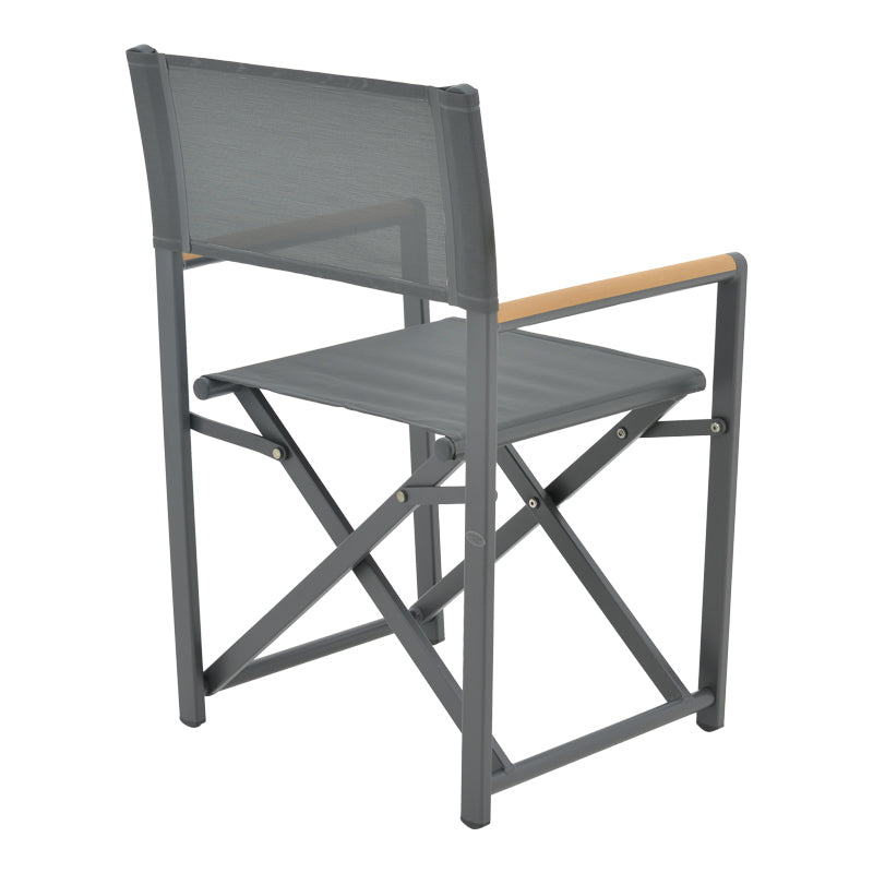 Director's chair Mabu pakoworld dark grey aluminum 56x48x86cm