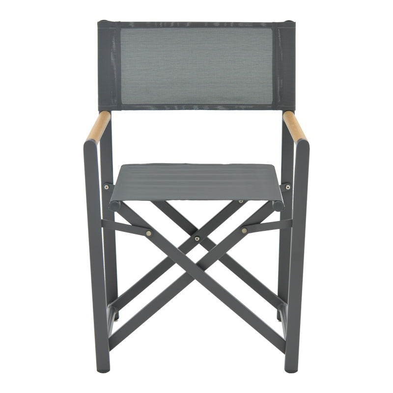 Director's chair Mabu pakoworld dark grey aluminum 56x48x86cm