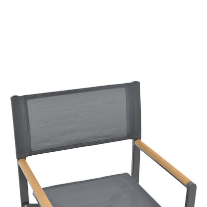 Director's chair Mabu pakoworld dark grey aluminum 56x48x86cm