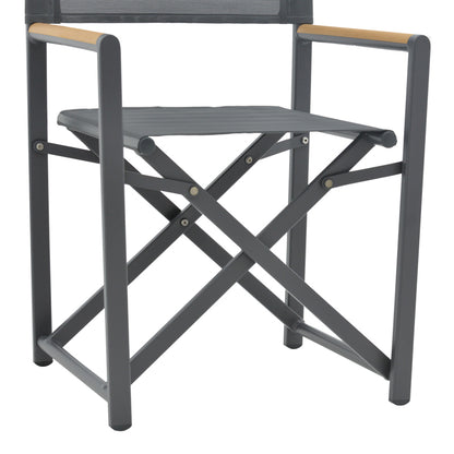 Director's chair Mabu pakoworld dark grey aluminum 56x48x86cm