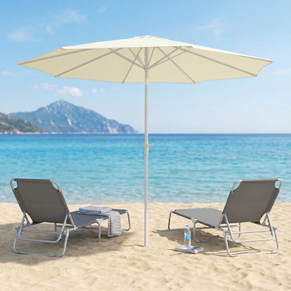Professional umbrella Frow white aluminum ecru fabric Φ3m