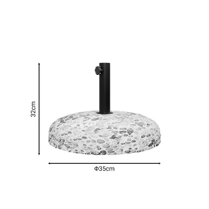 Cement umbrella base with cobble stone pakoworld 15kg D35cm