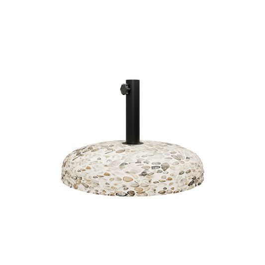 Cement umbrella base with cobble stone pakoworld 15kg D35cm