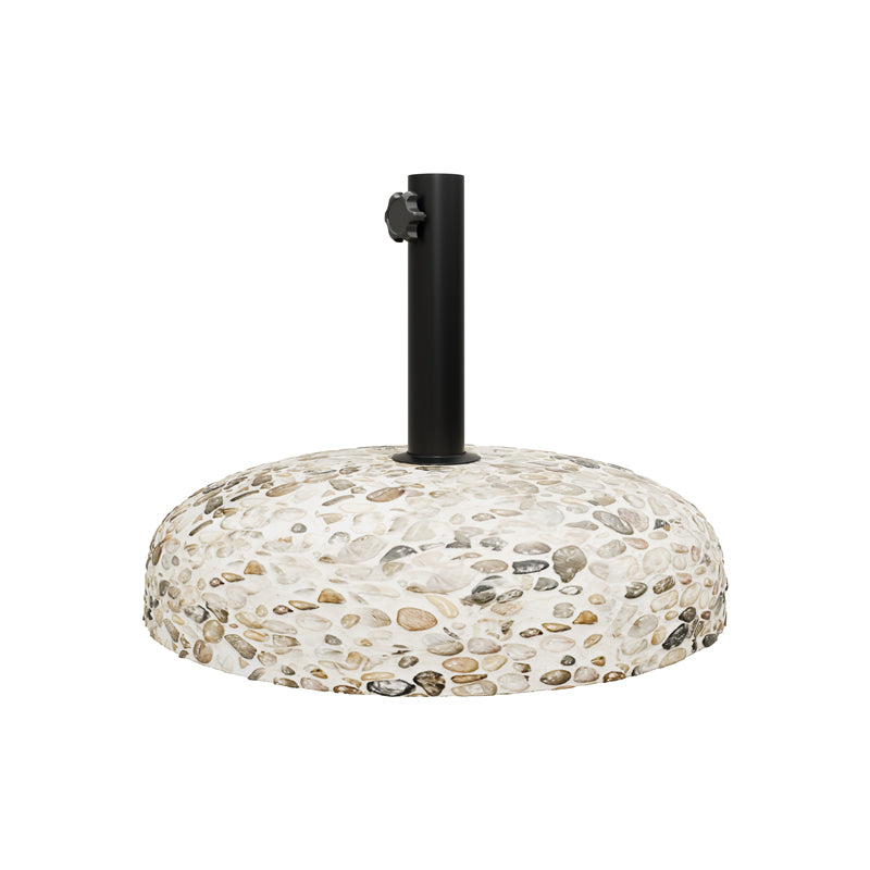 Cement umbrella base with cobble stone Nimbus 25kg D50cm