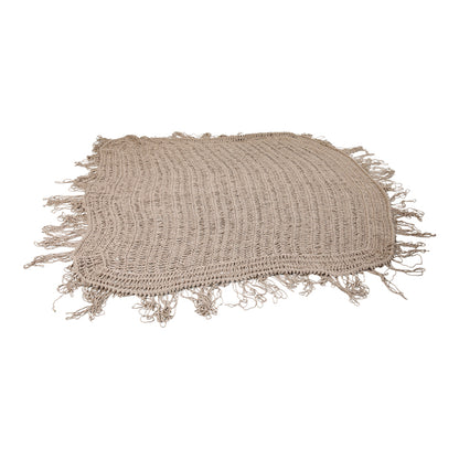 Shelto pakoworld macrame poly-cotton shade net in beige shade 200x200x27cm