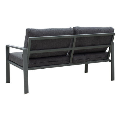 Lounge Ritchie set 4pcs aluminum-fabric dark grey