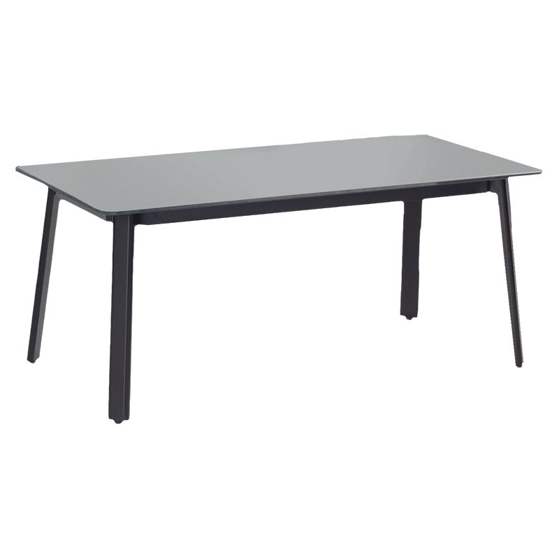 Lipari lounge set 4pc aluminum black-pe rattan fabric anthracite-plywood natural