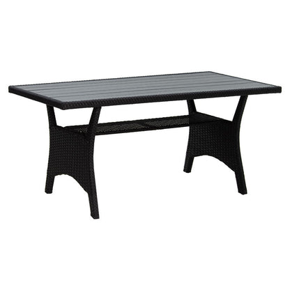 Merano lounge metal-pe rattan-plywood black