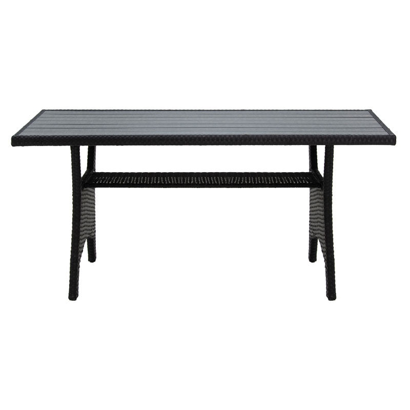 Merano lounge metal-pe rattan-plywood black