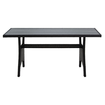 Merano lounge metal-pe rattan-plywood black